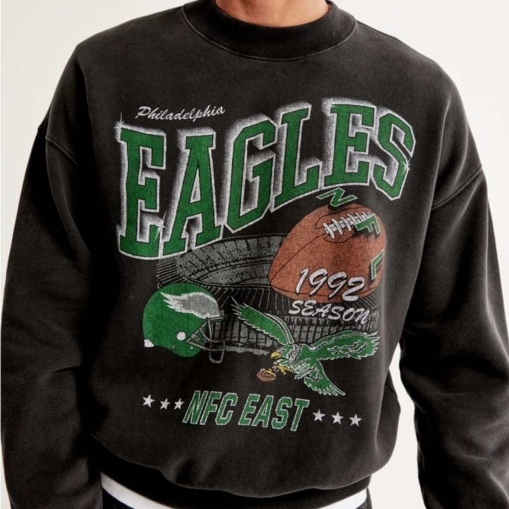 Abercrombie Philadelphia Eagles Crewneck Sweater